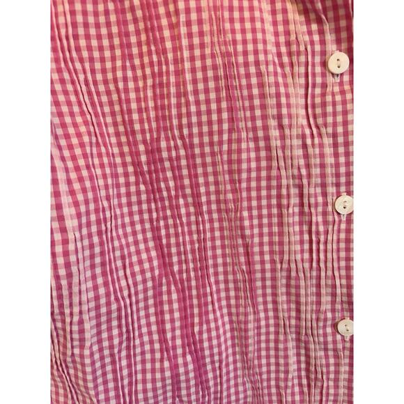 Foxcroft Pink & White Gingham Button up Textured SZ 6 Country Cottage, Homestead - Picture 4 of 6